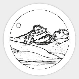 Rounded Mountains Sticker